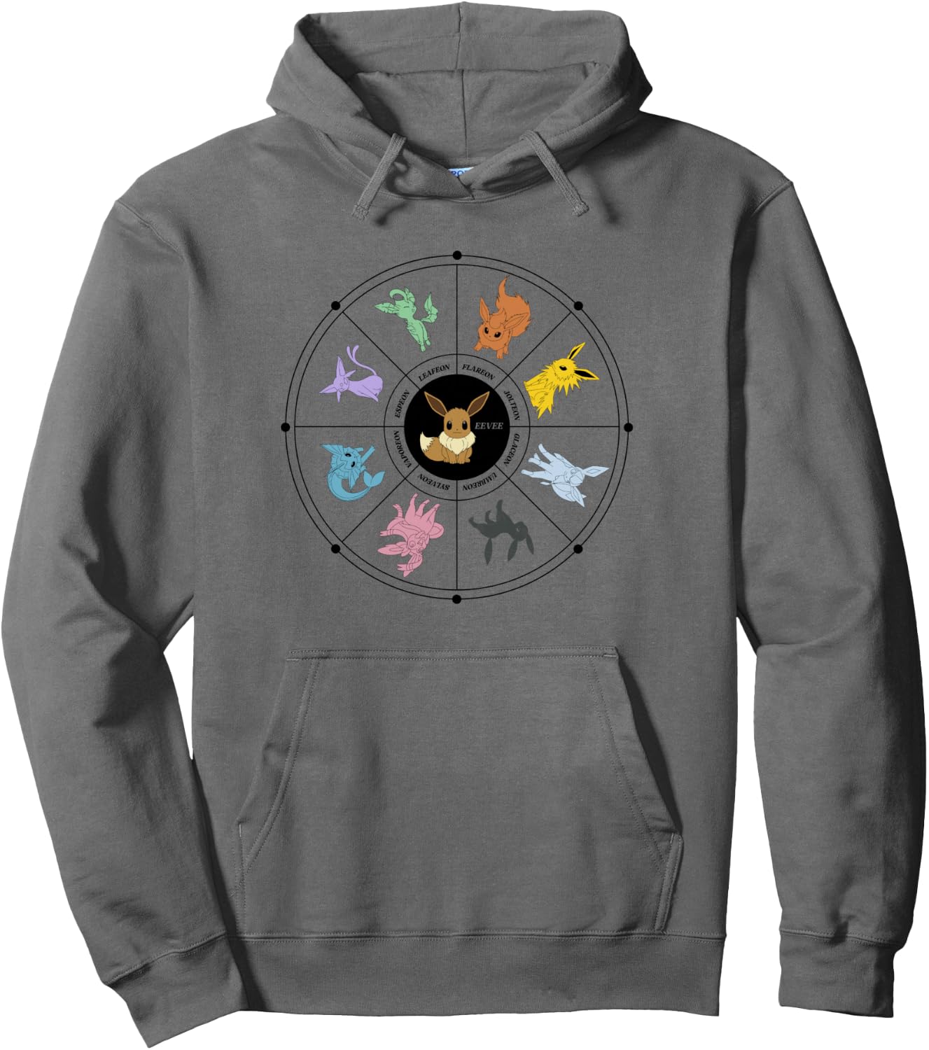 Pokémon Eevee Evolution Wheel Pullover Hoodie - Image 2
